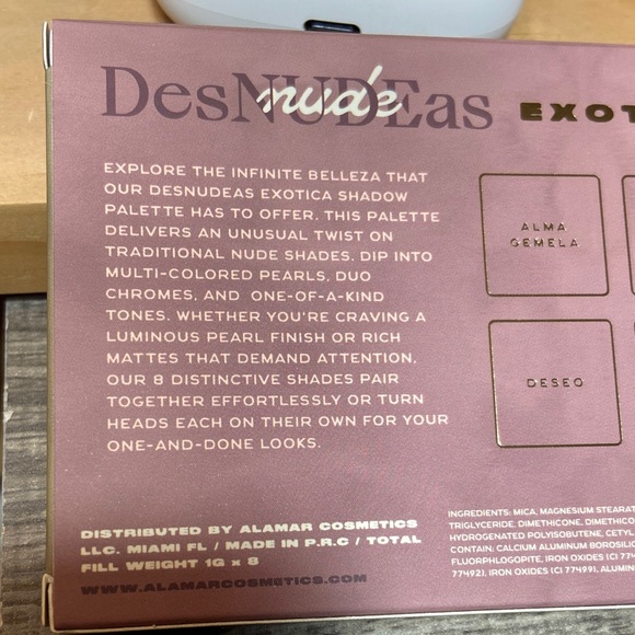 🫟5 for $25🫟 Alamar Cosmetics Des Nude Eas Exotica Eyeshadow Palette - Picture 2 of 6